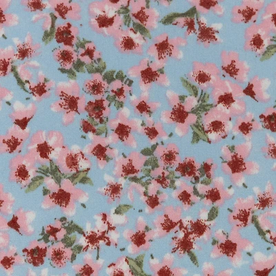 Fabric Merchants Flowers on Double Brushed Stretch Fabric