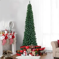 Costway 8ft. Unlit Pencil Artificial Christmas Tree