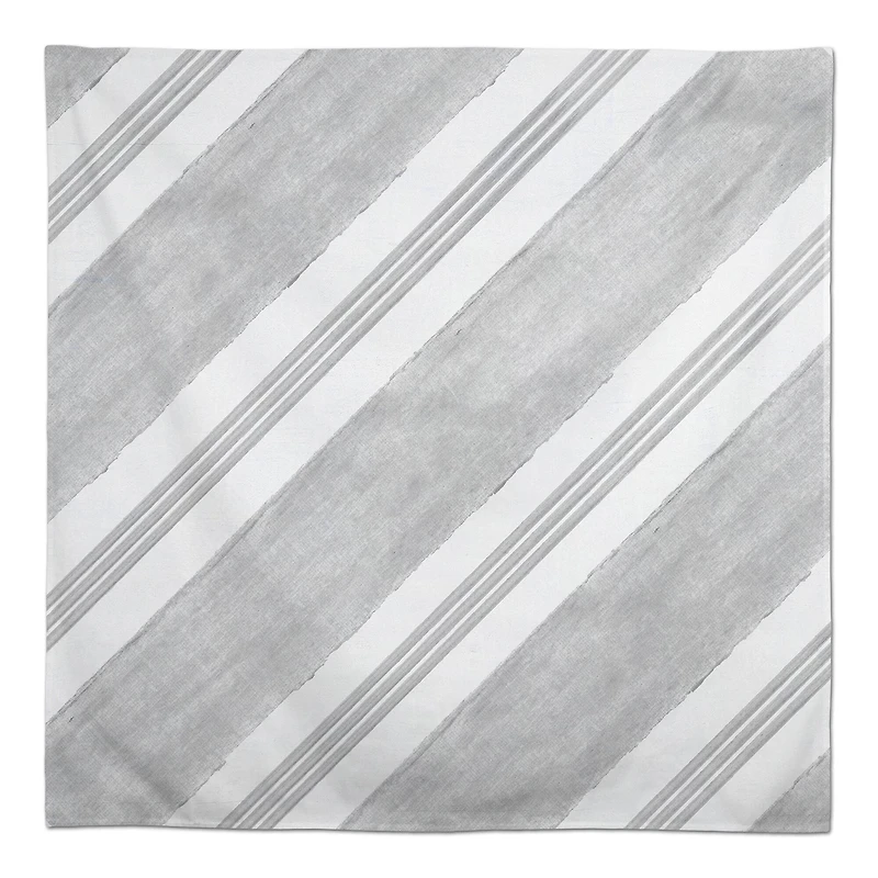 Gray Stripes 58" x 58" Tablecloth