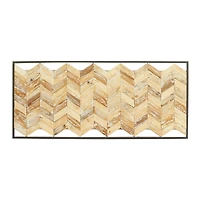 The Novogratz Brown Teak Wood Farmhouse Wall Decor, 23" x 52" x 1"