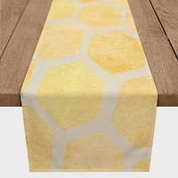 Sweet As Honey Hive Pattern 16" x 90" Poly Twill Table Runner