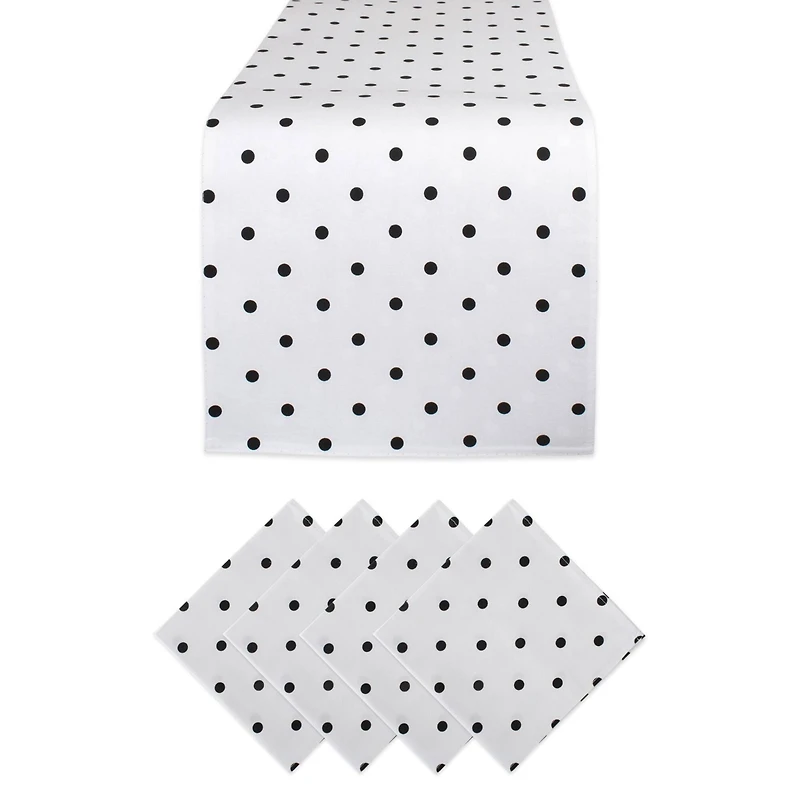 DII® Polka Dot Table Runner & Napkins Set