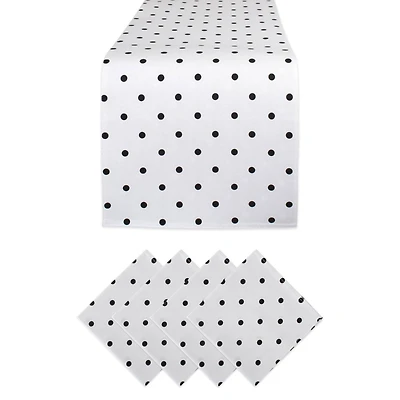 DII® Polka Dot Table Runner & Napkins Set
