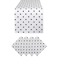 DII® Polka Dot Table Runner & Napkins Set