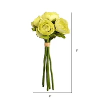 Mini Spring Green Ranunculus Artificial Bundle