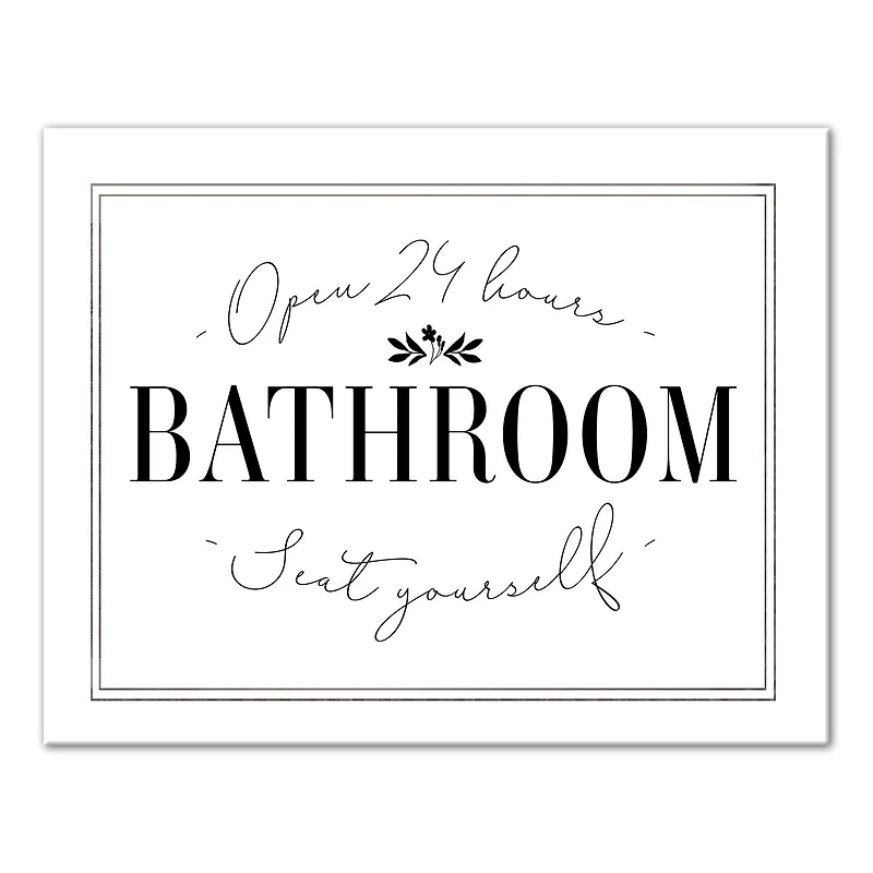 Seat Yourself 14" x 11" Canvas Wall Art