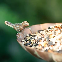 Glitzhome® 25" Faux Copper Patina Finish Hummingbird Hanging Bird Feeder