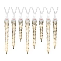 8ct. Classic White Shooting Star® Icicle LED String Lights