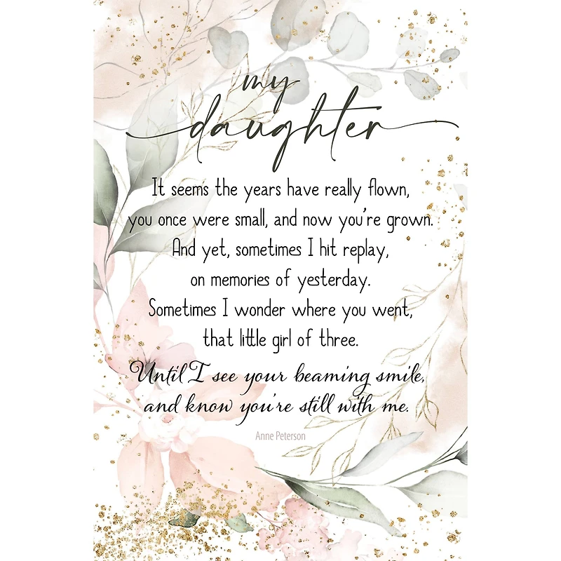 My Daughter Inspirational Wood Plaque