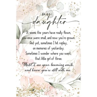 My Daughter Inspirational Wood Plaque