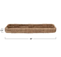 Hello Honey® Natural Hand-Woven Bankuan Tray with Handles