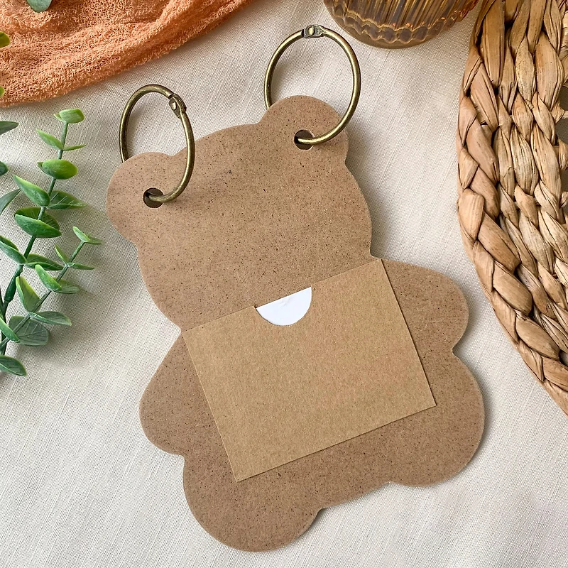 Kate Aspen® Kraft Bear Shape Baby Shower Prediction Advice Card Keepsake Book Set