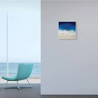 Stupell Industries Clear Blue Ocean Tropical Beach Aerial View, 12" x 12"