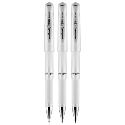 uniball™ GEL IMPACT 1mm White Gel Pens, 3ct.
