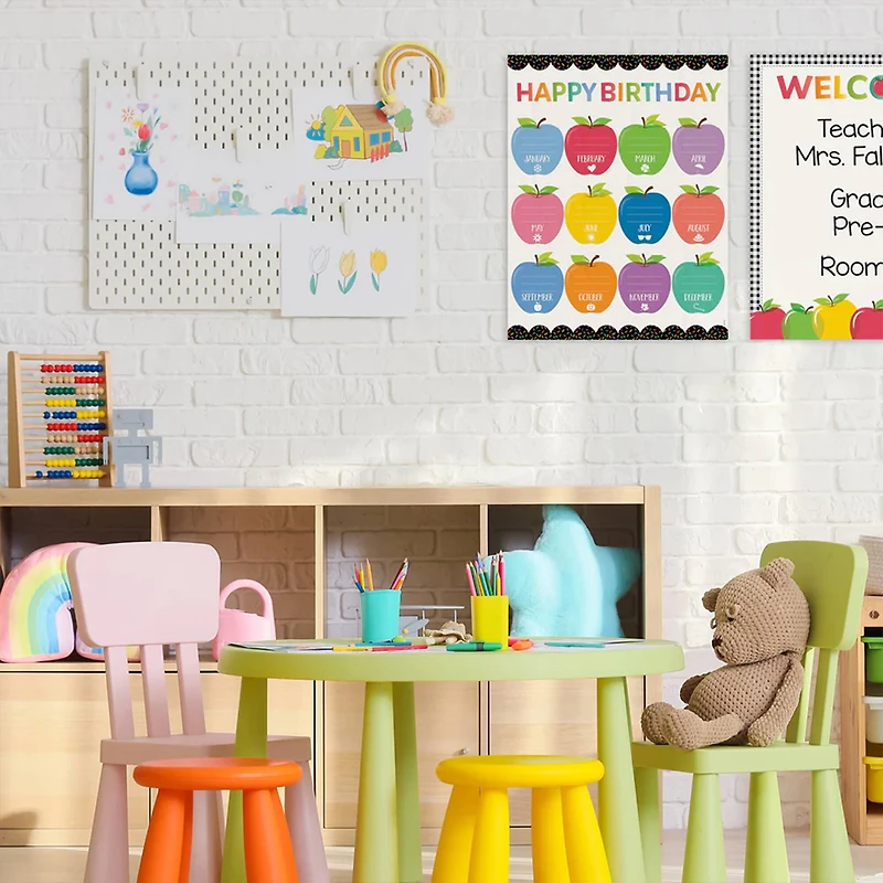 Creative Teaching Press® Apple Time Classroom Essentials Charts, 17" x 22", Pack of 4 Charts