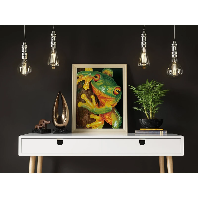 Diamond Dotz® Intermediate Level Green Tree Frog Diamond Painting Kit