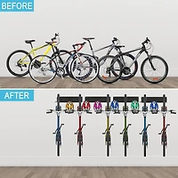 NEX™ 16.5" Black 6-Bicycle Storage Wall Rack