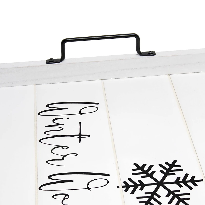 Elegant Designs™ 15.5" Winter Wonderland Serving Tray with Handles