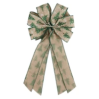 21" Snowy Tree Tree Green Bow by Celebrate It®