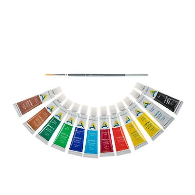 Art Alternatives Economy Acrylic 12-Color Paint Set, 12mL Tubes