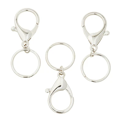 Premium Metals Rhodium Keyring Lobsters by Bead Landing™