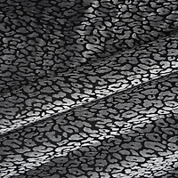 Feldman Black & Gray Cheetah Print Velvet Fabric