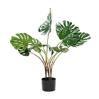 Monstera Leaf Decorations With Pot, 29", Green