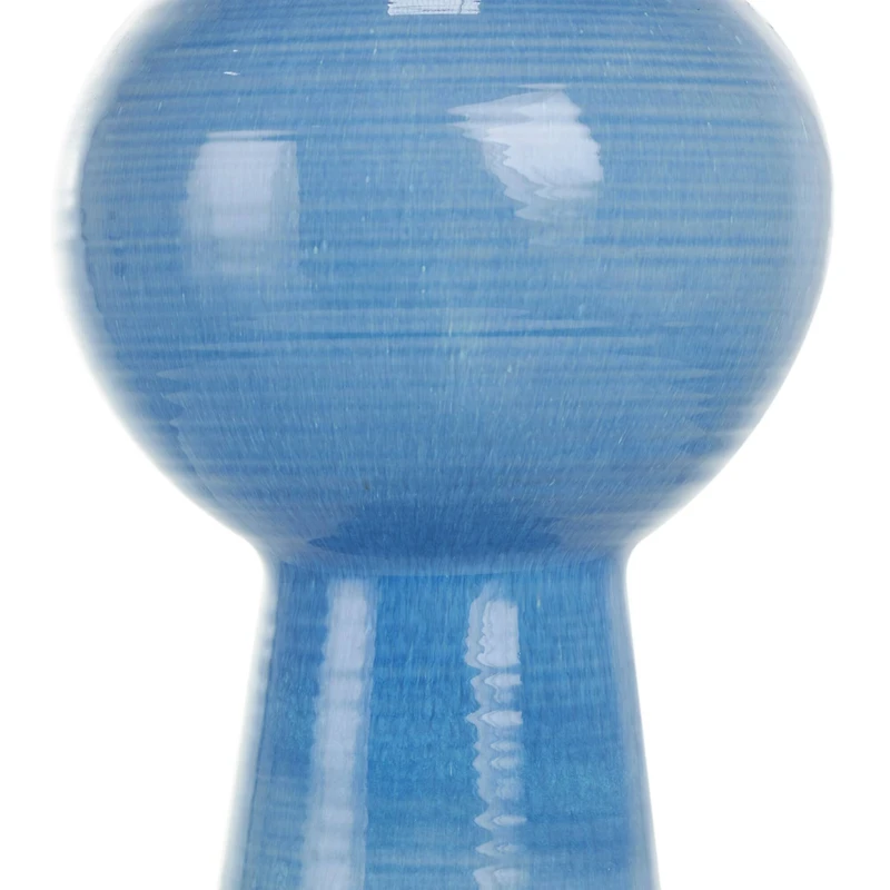 21" Blue Ceramic Bubble Inspired Ombre Vase