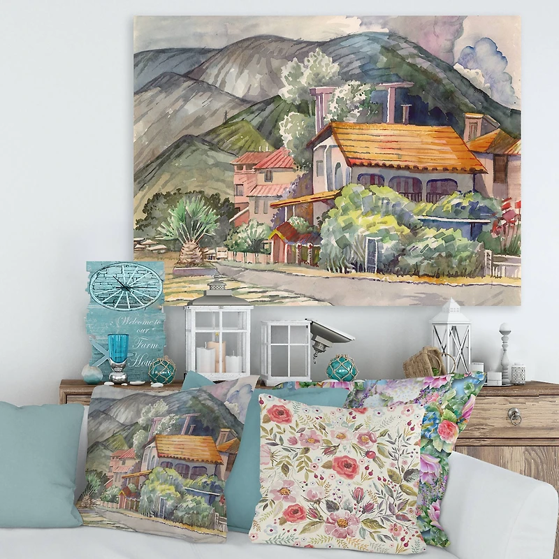 Designart - Greek Landscape Off The Coast Of The Aegean Sea