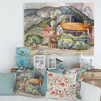 Designart - Greek Landscape Off The Coast Of The Aegean Sea