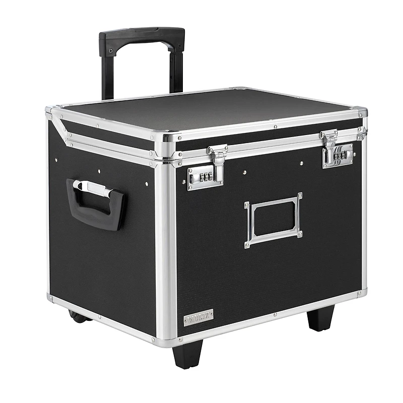 Vaultz Black Locking Mobile File Chest