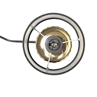 Simple Designs 11.5" Ruffled Metallic Gold Capsule Table Lamp