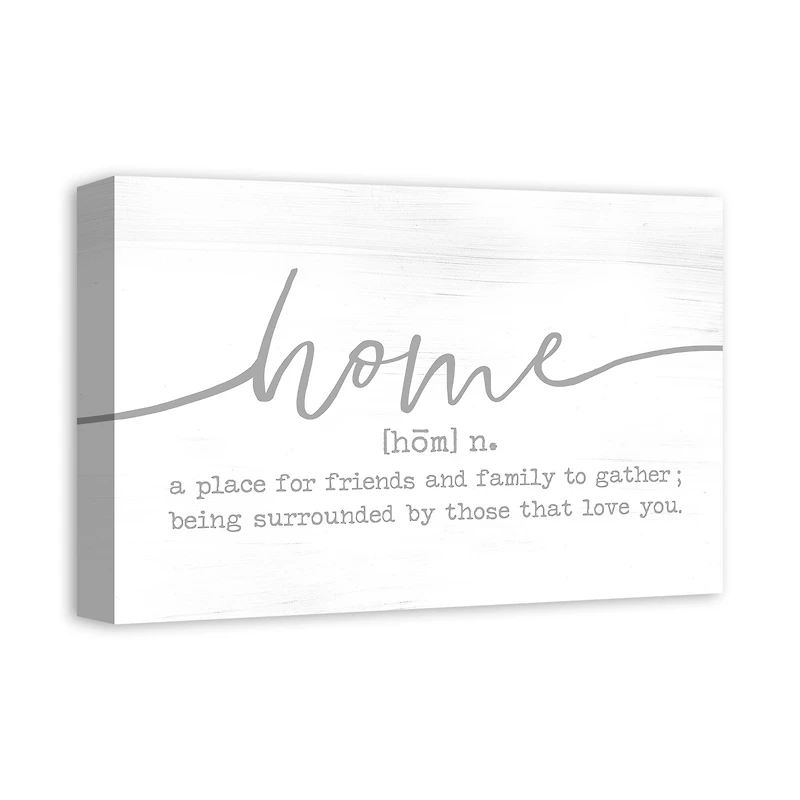 Gray Whitewash Home 12" x 18" Canvas Wall Art