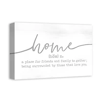 Gray Whitewash Home 12" x 18" Canvas Wall Art