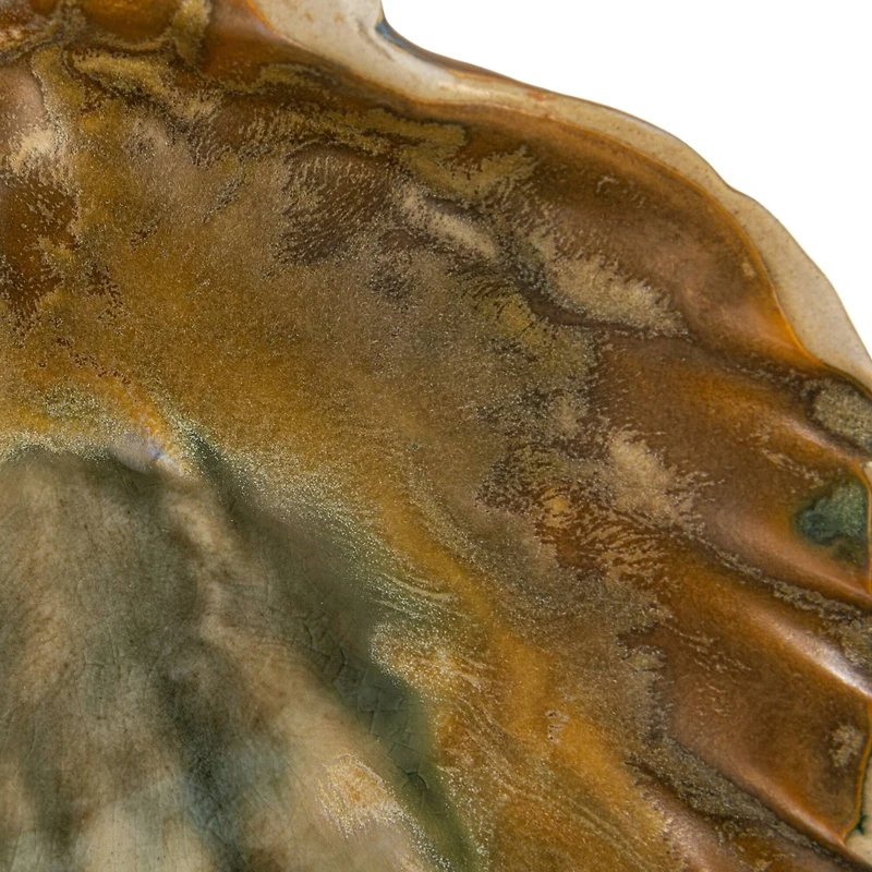 Hello Honey® 6" Sea Shell Dish with Reactive Crackle Glaze, 4ct.