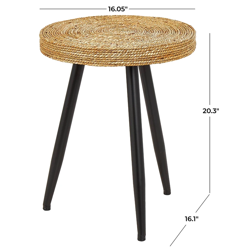 20" Modern Brown Wood Accent Table