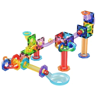 PicassoTiles® 60 Piece Marble Run Building Block Connecting Set