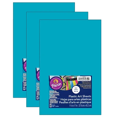 Pacon® Plastic Art Sheets, 3 Packs of 8