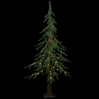 4ft. Pre-Lit Alpine Artificial Christmas Tree, Clear LED Lights