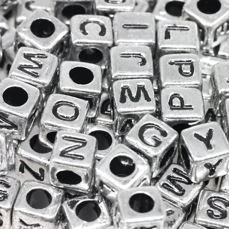 Alphabet Cube Beads, 6.5mm by Creatology™