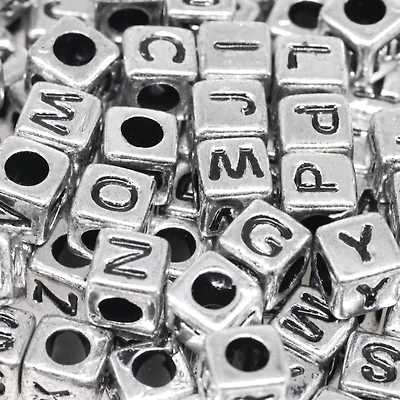Alphabet Cube Beads, 6.5mm by Creatology™