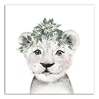 Soft Sage Cub 20" x 20" Canvas Wall Art