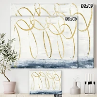 Designart - Gold Abstract Geometric Shape