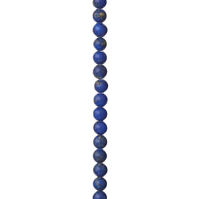12 Pack:  Sapphire Reconstituted Lapis Round Beads, 6mm by Bead Landing™