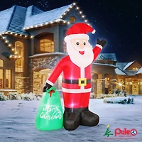 8ft. Inflatable Christmas Santa with Warm White LED Lights