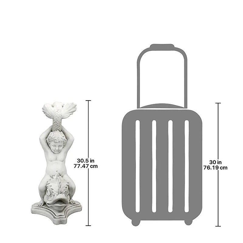 Design Toscano® 2.5ft. Boy on Dolphin Classical Garden Statue