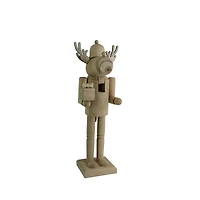 14" Reindeer with Gift DIY Pinewood Nutcracker by Make Market®