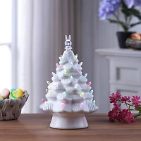 Mr. Cottontail White 13" Ceramic Easter Bunny Tree