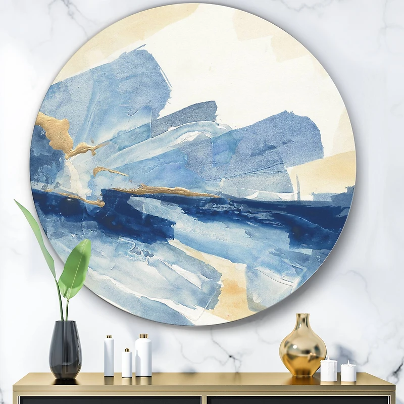 Designart - Metallic Gold Indigo I