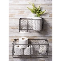 DII® Gray Wall Mount Chicken Wire Basket Set
